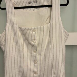 Abercrombie & Fitch Grey & White(soft) Vest
